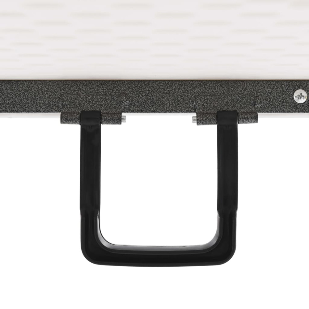 Produktbild för Hopfällbart trädgårdsbord vit 180x72x72 cm HDPE