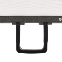 Produktbild för Hopfällbart trädgårdsbord vit 180x72x72 cm HDPE