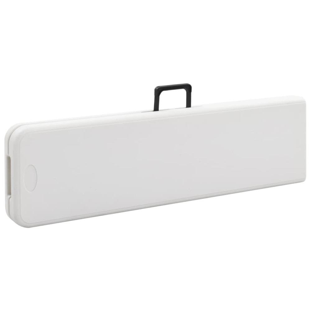 Produktbild för Hopfällbara trädgårdsbänkar 2 st 180 cm HDPE vit