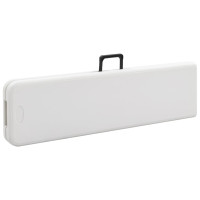 Produktbild för Hopfällbara trädgårdsbänkar 2 st 180 cm HDPE vit