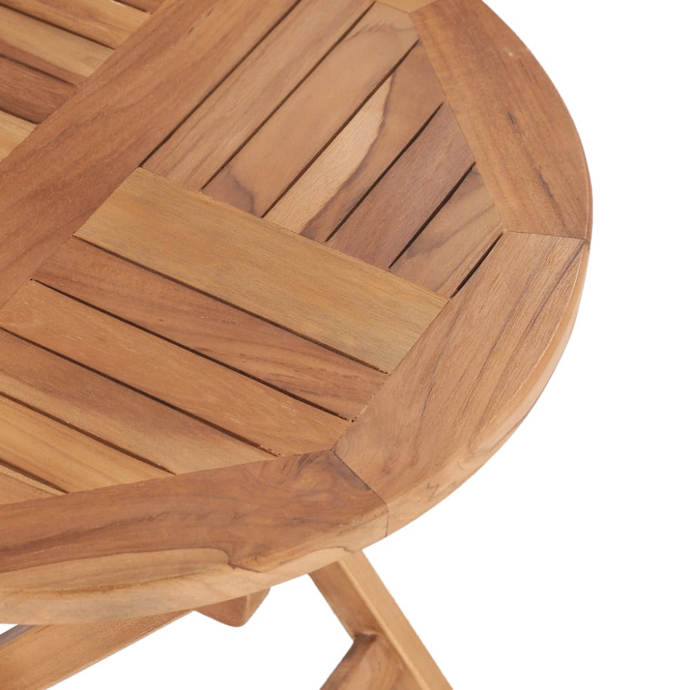 Produktbild för Hopfällbart trädgårdsbord 45 cm massiv teak