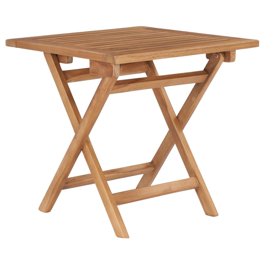 Produktbild för Hopfällbart trädgårdsbord 45x45x45 cm massiv teak
