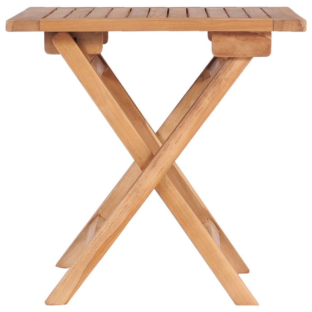 Produktbild för Hopfällbart trädgårdsbord 45x45x45 cm massiv teak