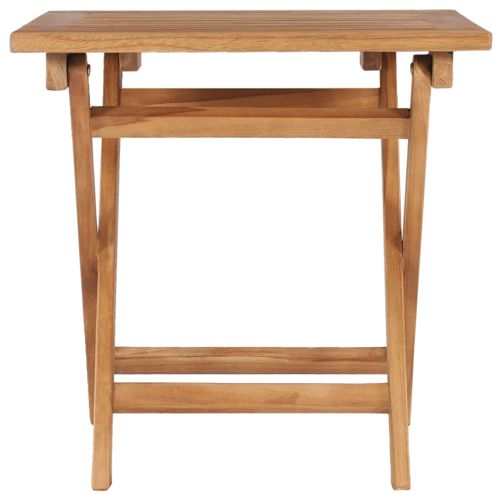 Produktbild för Hopfällbart trädgårdsbord 45x45x45 cm massiv teak