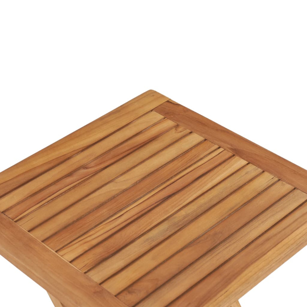 Produktbild för Hopfällbart trädgårdsbord 45x45x45 cm massiv teak