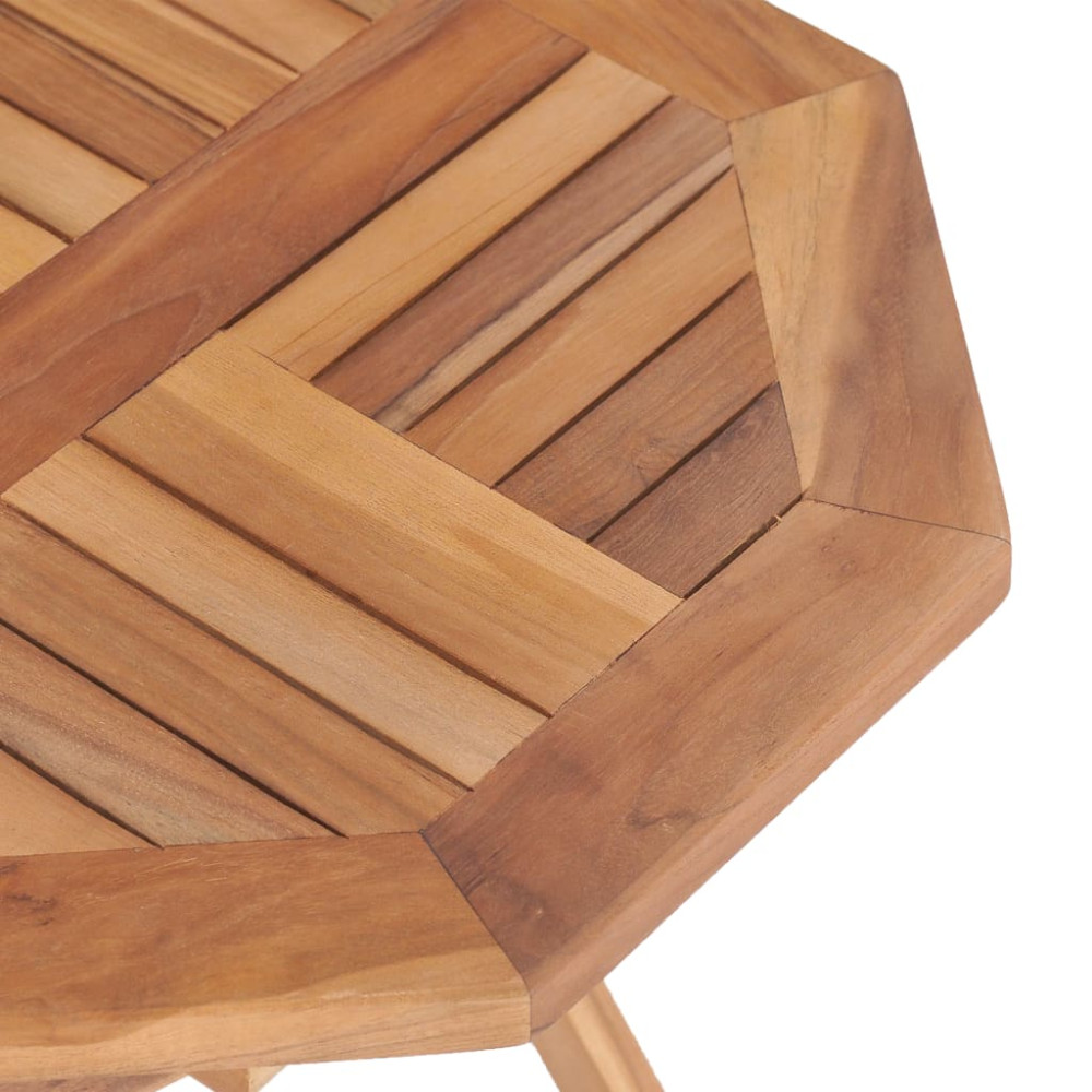 Produktbild för Hopfällbart trädgårdsbord 45x45x45 cm massiv teak