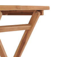 Produktbild för Hopfällbart trädgårdsbord 60x60x75 cm massivt teakträ