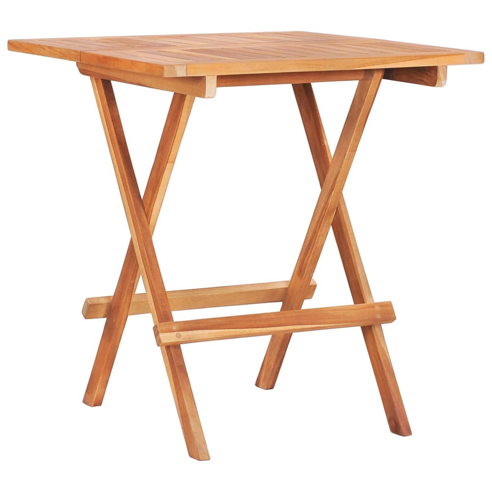 Produktbild för Hopfällbart cafébord 60x60x65 cm massiv teak