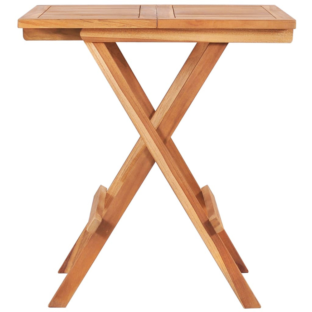 Produktbild för Hopfällbart cafébord 60x60x65 cm massiv teak