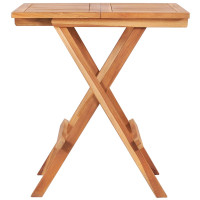 Produktbild för Hopfällbart cafébord 60x60x65 cm massiv teak