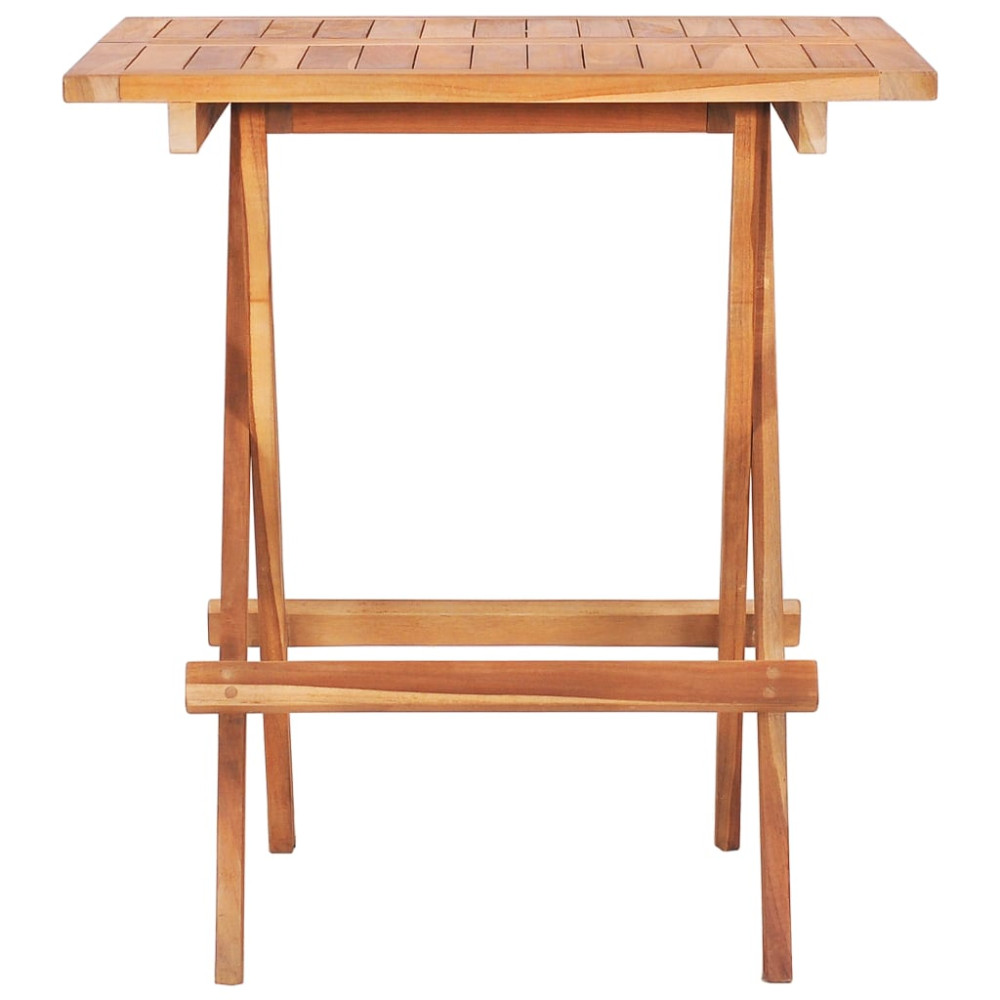 Produktbild för Hopfällbart cafébord 60x60x65 cm massiv teak