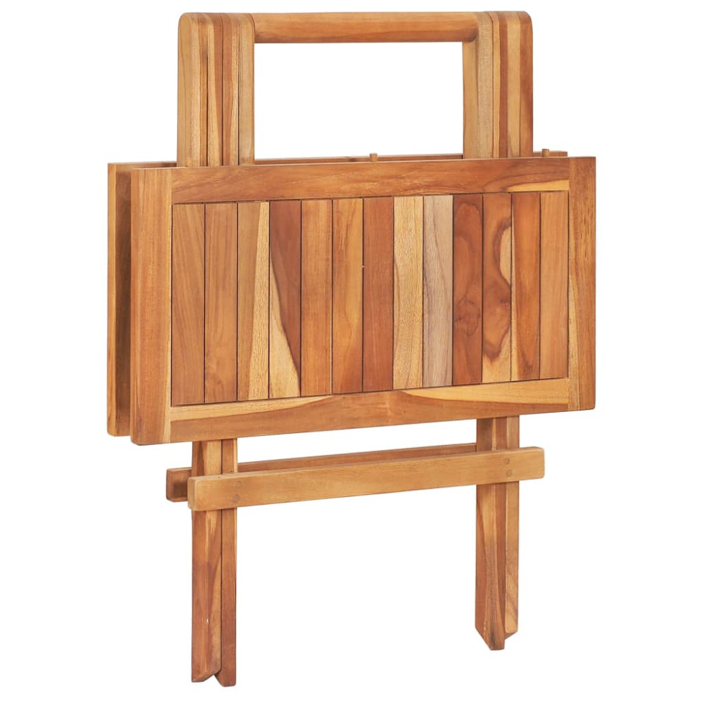 Produktbild för Hopfällbart cafébord 60x60x65 cm massiv teak
