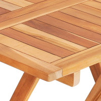 Produktbild för Hopfällbart cafébord 60x60x65 cm massiv teak