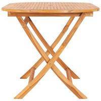 Produktbild för Hopfällbart trädgårdsbord 160x80x75 cm massivt teakträ