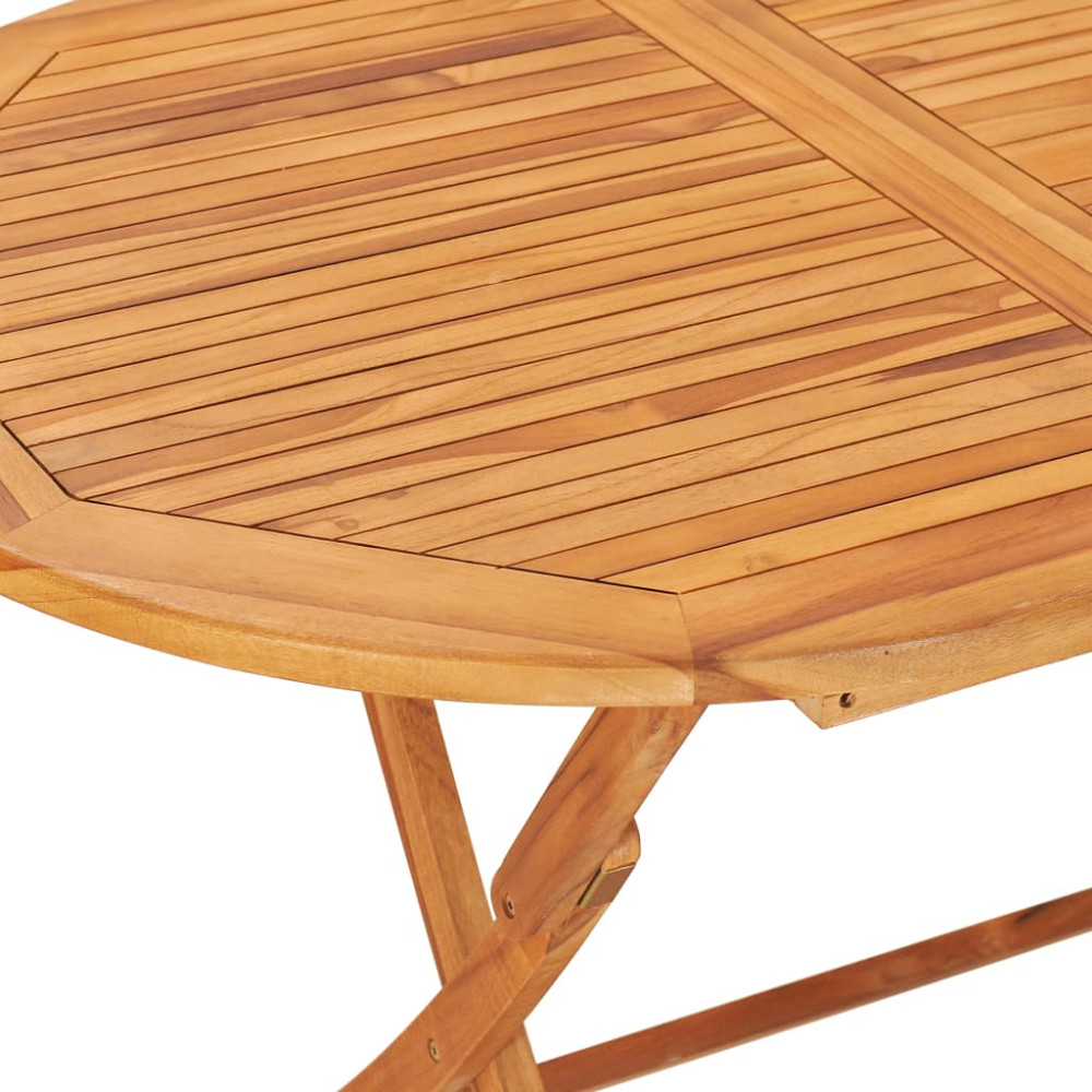 Produktbild för Hopfällbart trädgårdsbord 160x80x75 cm massivt teakträ