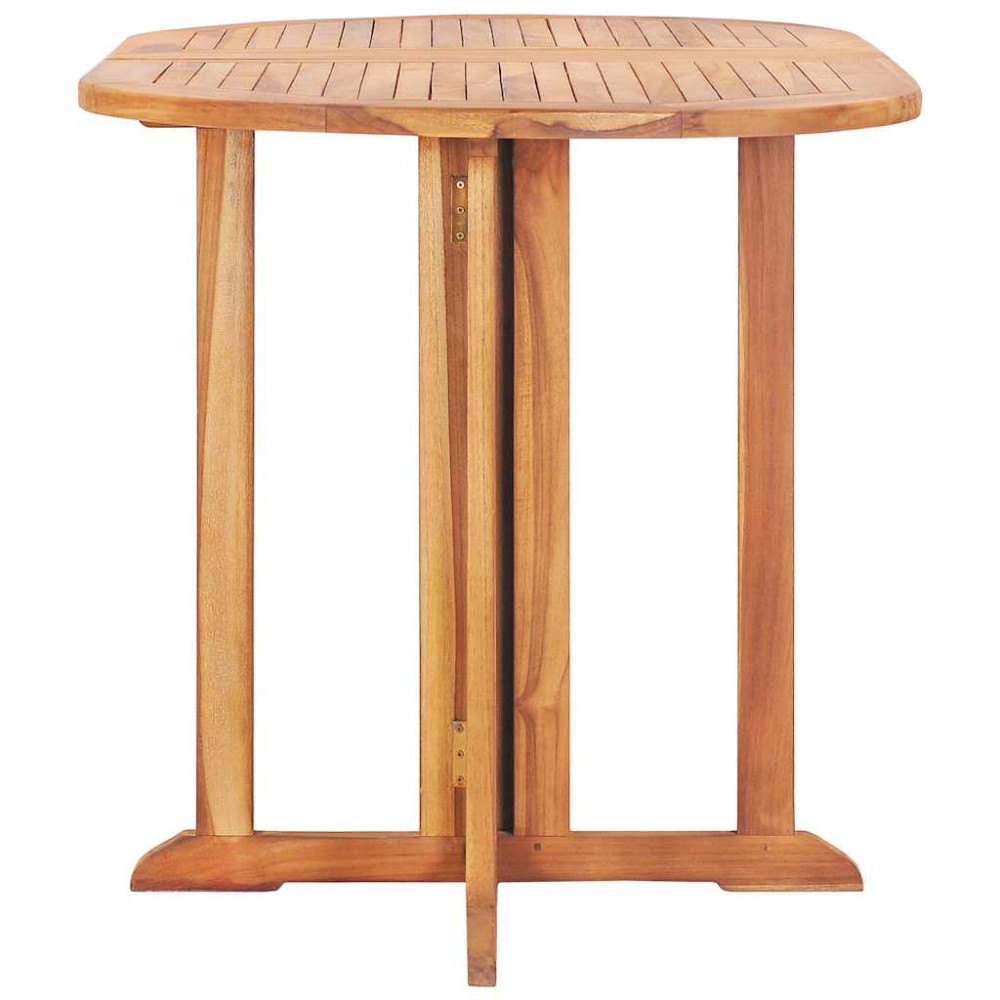 Produktbild för Hopfällbart trädgårdsbord 120x70x75 cm massiv teak