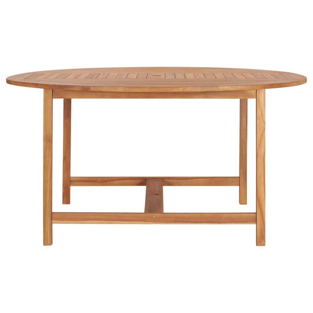 Produktbild för Trädgårdsbord 150x76 cm massiv teak