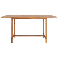 Produktbild för Trädgårdsbord 150x150x76 cm massiv teak