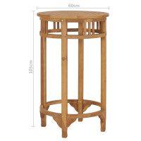 Produktbild för Barbord Ø 60 cm massiv teak