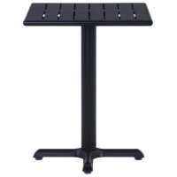 Produktbild för Trädgårdsbord svart 60x60x75 cm