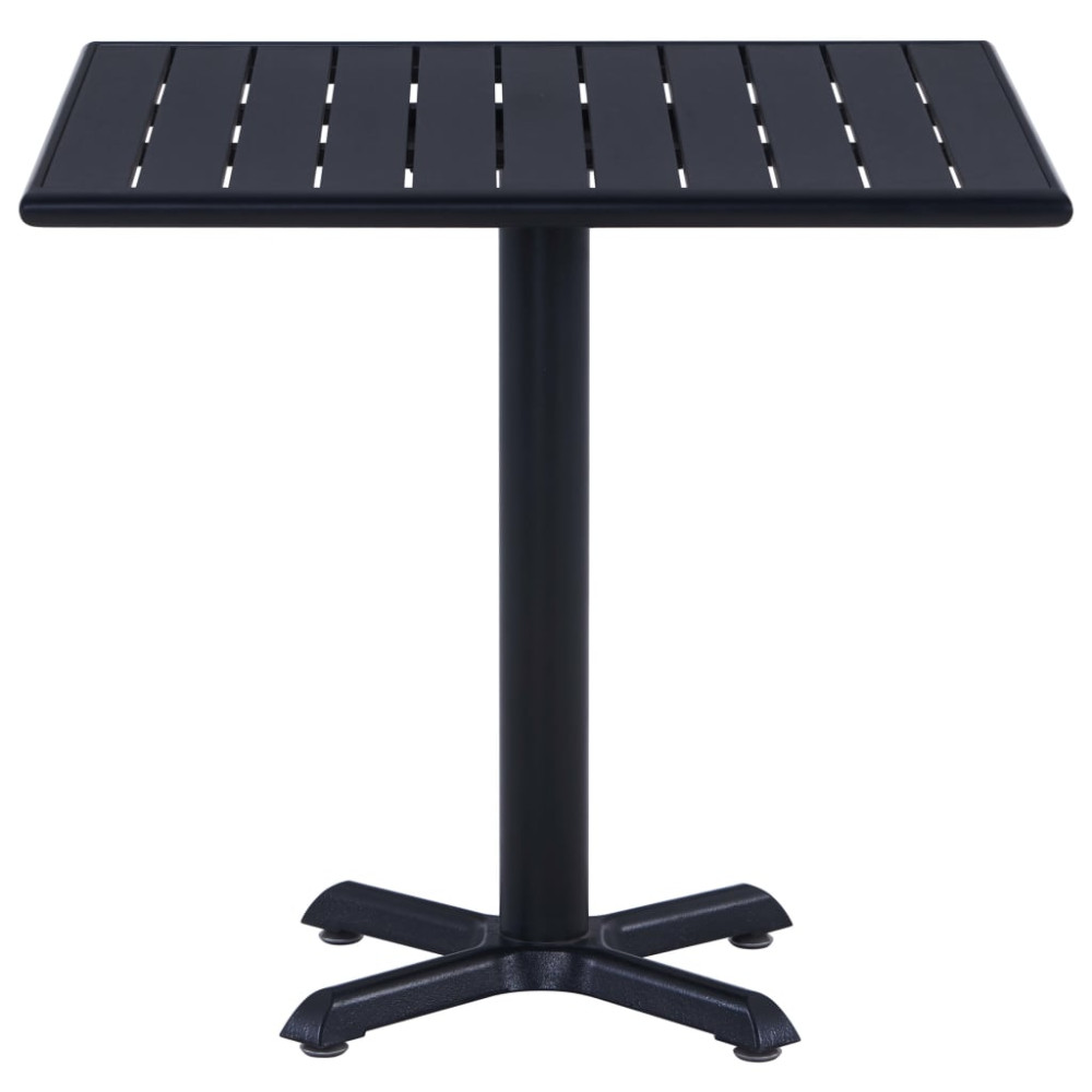 Produktbild för Trädgårdsbord svart 80x80x75 cm
