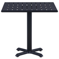 Produktbild för Trädgårdsbord svart 80x80x75 cm