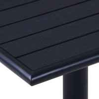Produktbild för Trädgårdsbord svart 80x80x75 cm