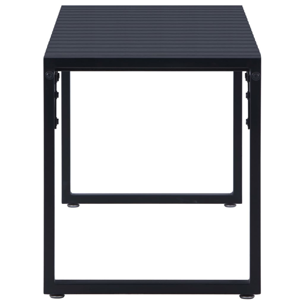 Produktbild för Trädgårdsbänk 120,5 cm PS-skiva svart
