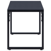 Produktbild för Trädgårdsbänk 120,5 cm PS-skiva svart