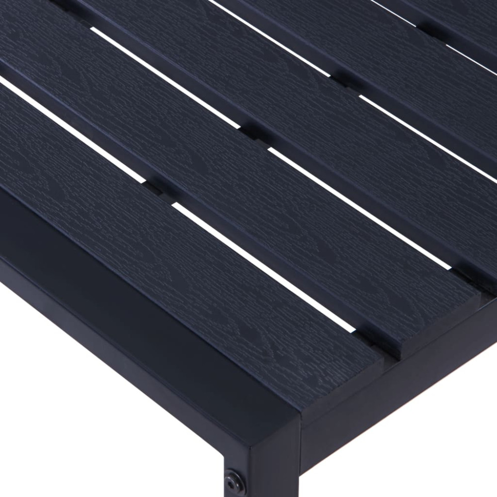 Produktbild för Trädgårdsbänk 120,5 cm PS-skiva svart