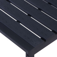 Produktbild för Trädgårdsbänk 120,5 cm PS-skiva svart