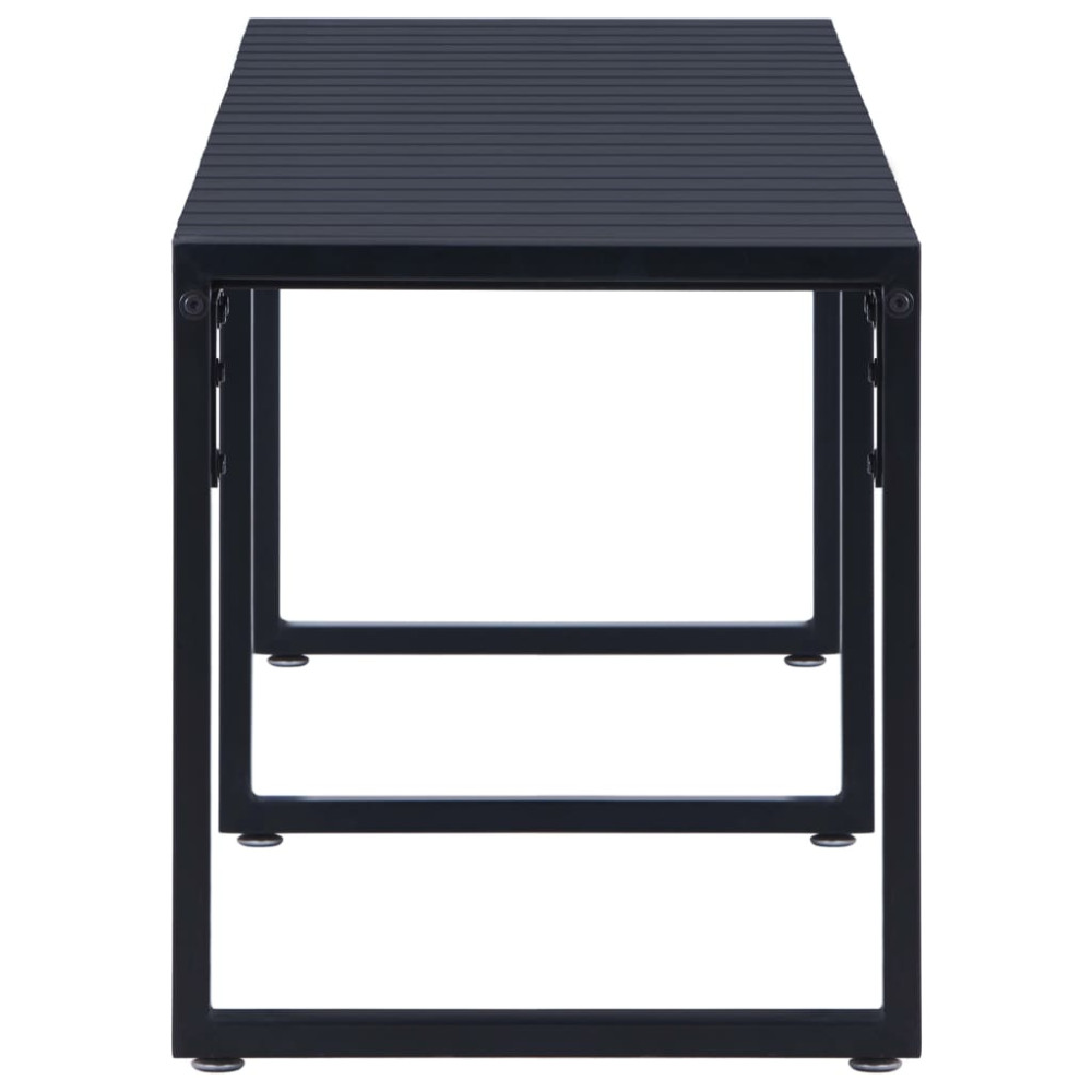 Produktbild för Trädgårdsbänk 180 cm PS-skiva svart
