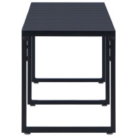 Produktbild för Trädgårdsbänk 180 cm PS-skiva svart