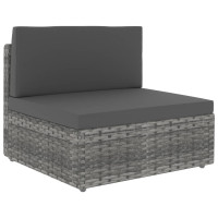 Produktbild för Modulsoffa 3-sits konstrotting grå