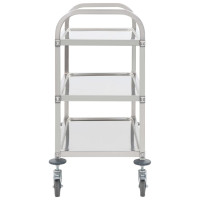 Produktbild för Serveringsvagn 3 våningar 96,5x55x90 cm rostfritt stål