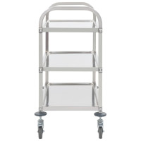 Produktbild för Serveringsvagn 3 våningar 95x45x83,5 cm rostfritt stål