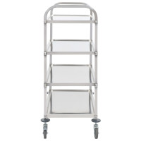 Produktbild för Serveringsvagn 4 våningar 107x55x125 cm rostfritt stål
