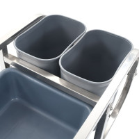 Produktbild för Köksvagn med plastbehållare 82x43,5x93 cm
