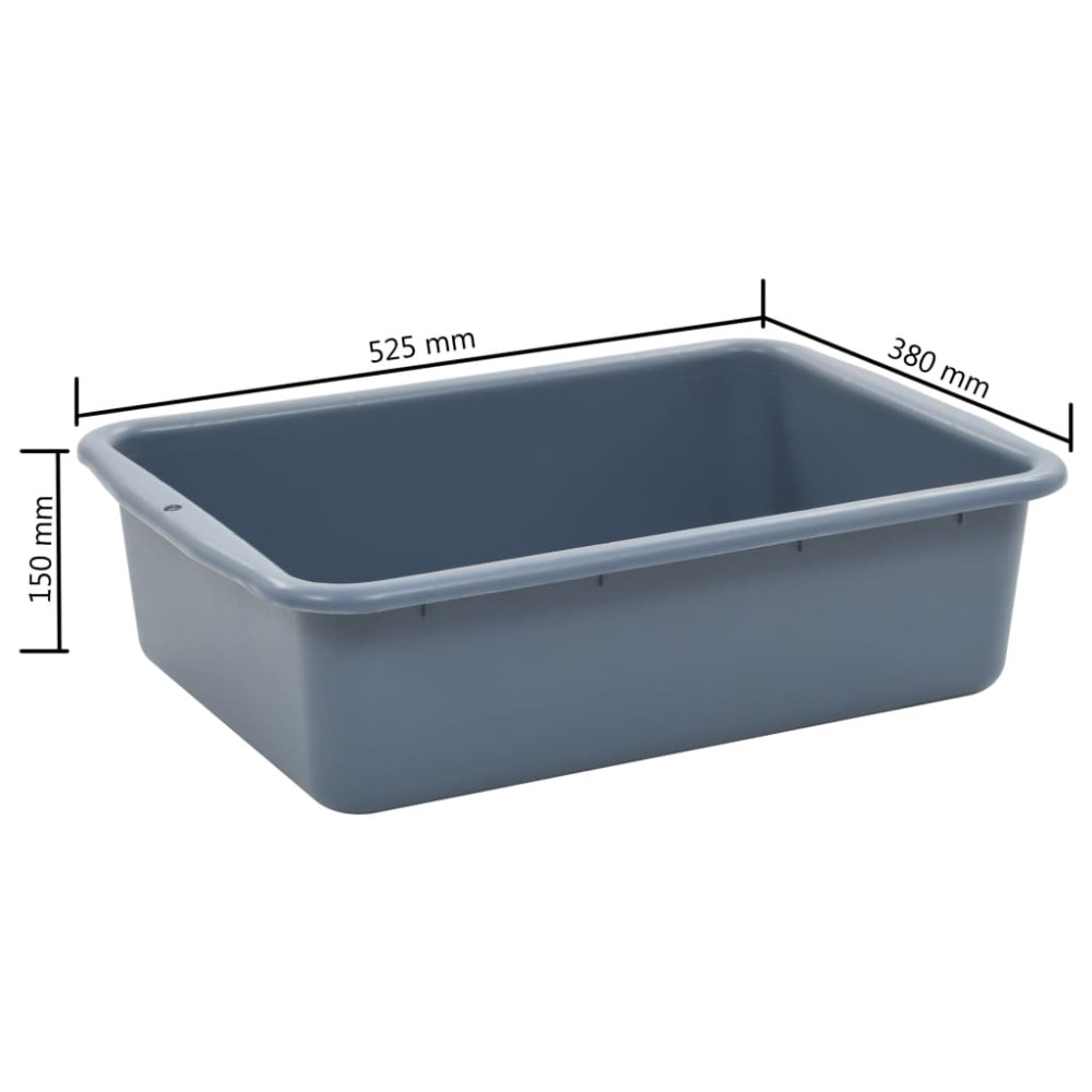 Produktbild för Köksvagn med plastbehållare 82x43,5x93 cm