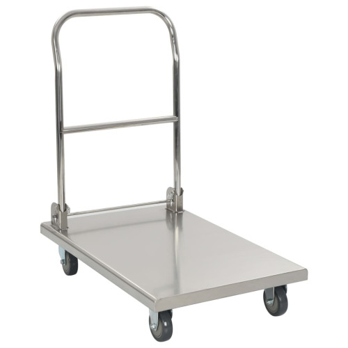 vidaXL Rullvagn 82x53x86 cm rostfritt stål silver