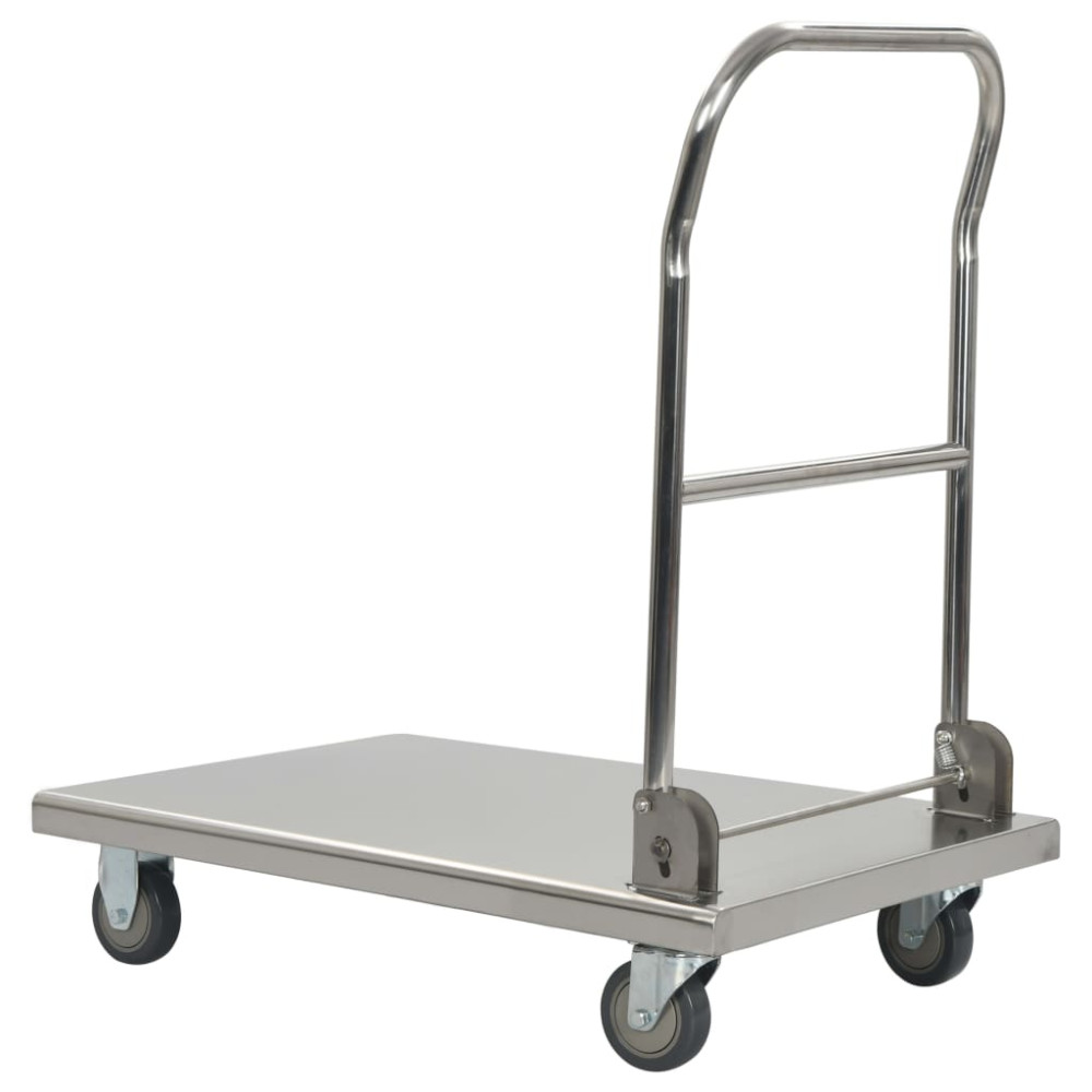 Produktbild för Rullvagn 82x53x86 cm rostfritt stål silver