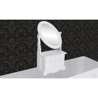 Produktbild för Bordsspegel med justerbar oval spegel MDF