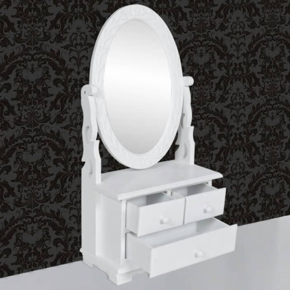 Produktbild för Bordsspegel med justerbar oval spegel MDF