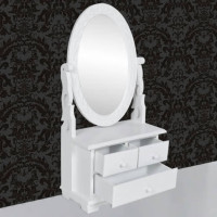 Produktbild för Bordsspegel med justerbar oval spegel MDF