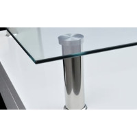 Produktbild för Soffbord med bordsskiva i glas vit