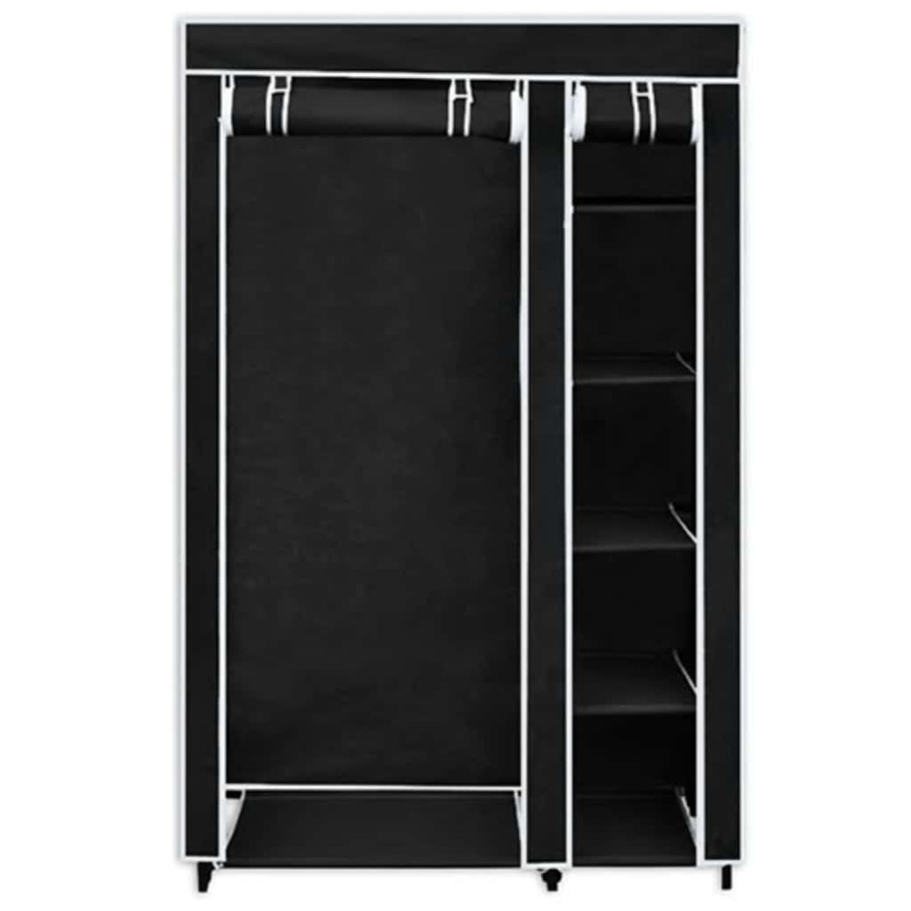 Produktbild för Garderob hopfällbar 110 x 45 x 175 cm svart