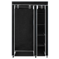 Produktbild för Garderob hopfällbar 110 x 45 x 175 cm svart