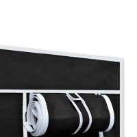 Produktbild för Garderob hopfällbar 110 x 45 x 175 cm svart