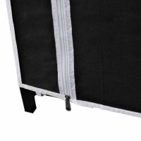 Produktbild för Garderob hopfällbar 110 x 45 x 175 cm svart