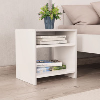 Produktbild för Sängbord vit 40x30x40 cm konstruerat trä
